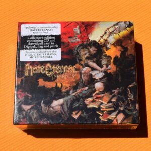 Hate Eternal - Infernus (box-set, digipak CD, bandera 70 x 110 cm y parche)