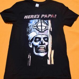 Ghost - Here's Papa (talla L, marca Gildan, estampado adelante y atrás)